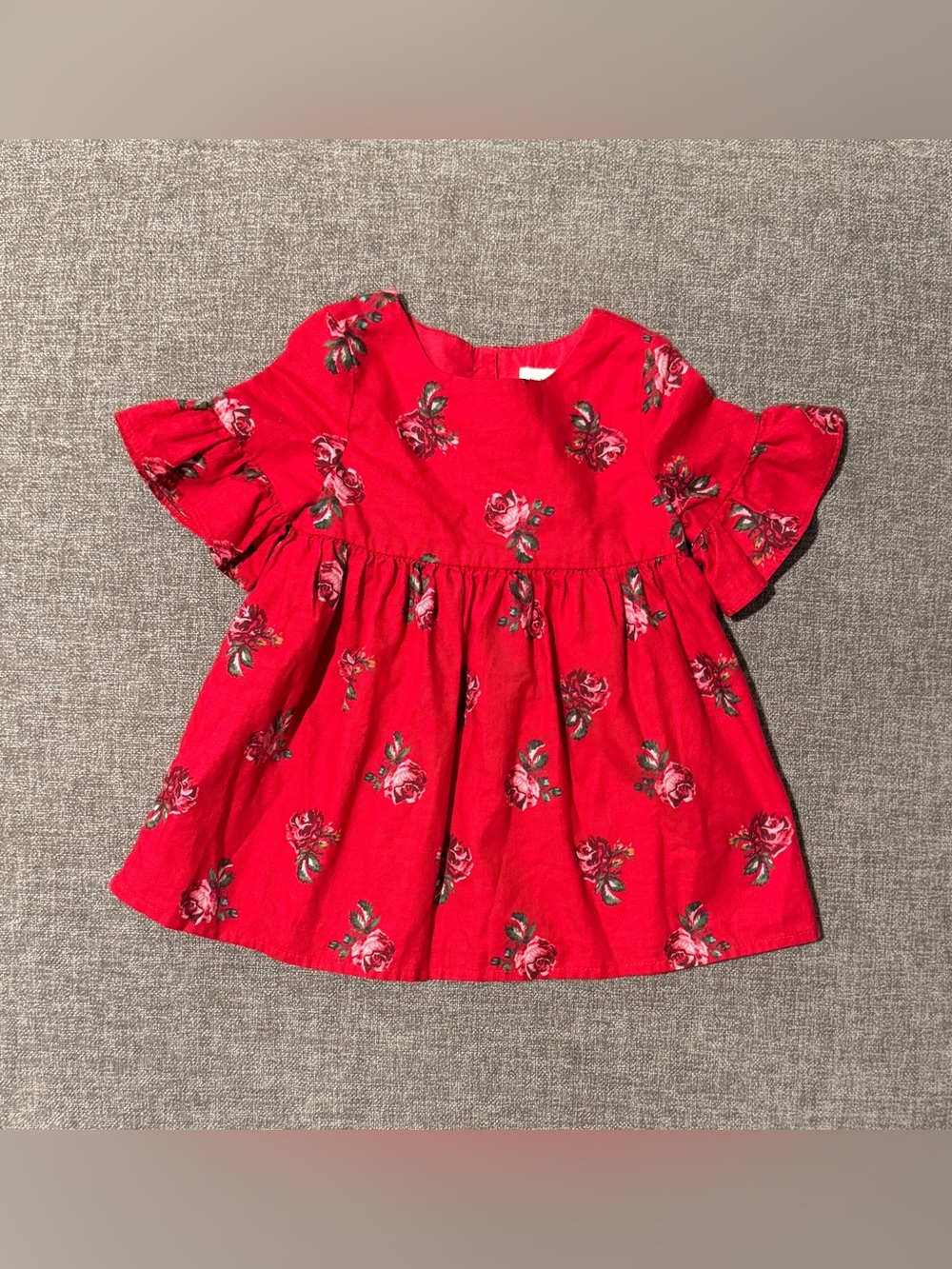 Baby GAP Red Floral Baby Dress 6-12m